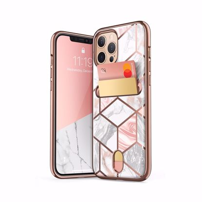 Picture of i-Blason i-Blason Cosmo Wallet Designer Case for Apple iPhone 12 Pro Max in Marble