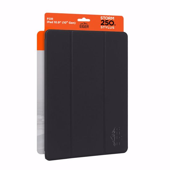 Picture of Eiger Eiger Storm 250m Stylus Case for Apple iPad 10.9 (10th Gen) in Black in Retail Sleeve